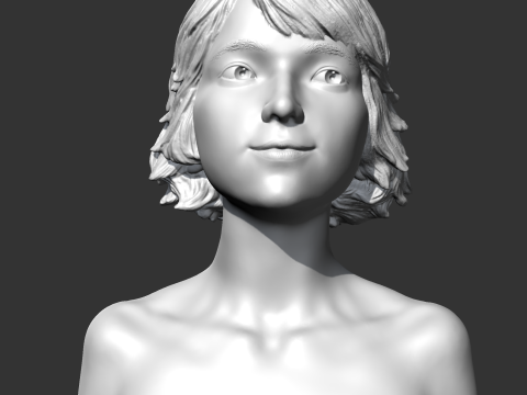 SC girl bust E 3D print model Modello di stampa 3D