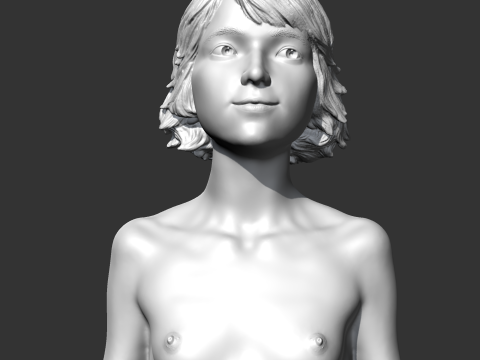 SC girl bust E 3D print model Modello di stampa 3D
