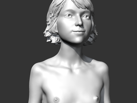 SC girl bust E 3D print model Modello di stampa 3D