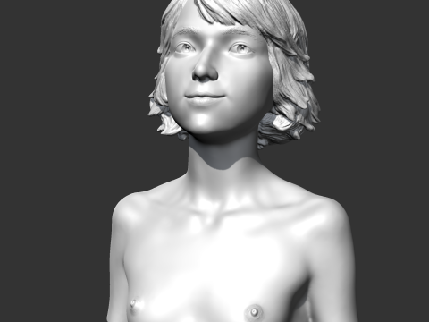 SC girl bust E 3D print model Modello di stampa 3D