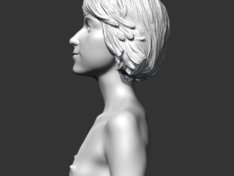 SC girl bust E 3D print model Modello di stampa 3D
