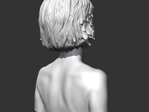 SC girl bust E 3D print model Modello di stampa 3D