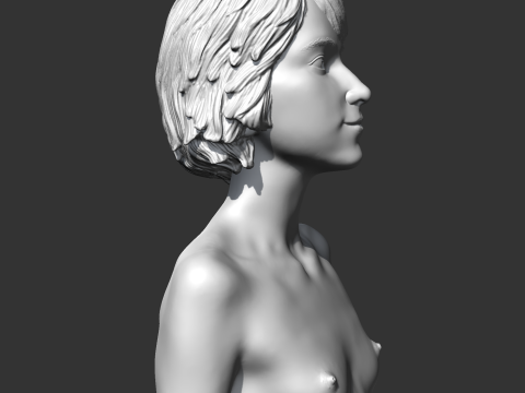 SC girl bust E 3D print model Modello di stampa 3D