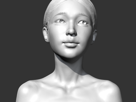 SC girl bust G 3D print model Modello di stampa 3D