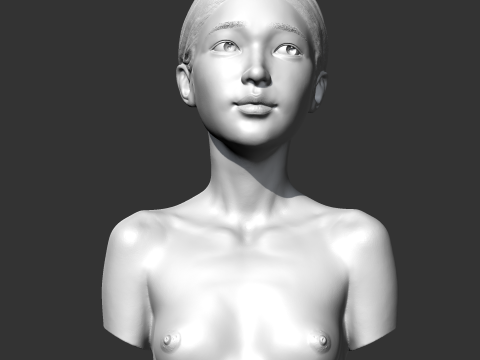 SC girl bust G 3D print model 3D Druckmodell