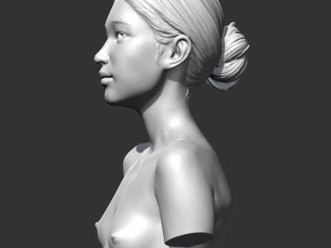 SC girl bust G 3D print model 3D Druckmodell