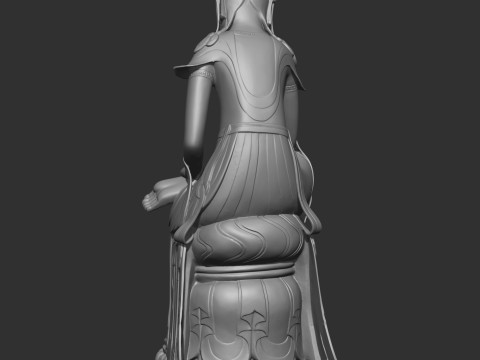 Gilt-bronze Maitreya in Meditation 78 3D print model 3D प्रिंट मॉडल