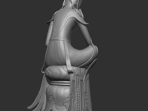 Gilt-bronze Maitreya in Meditation 78 3D print model 3D प्रिंट मॉडल