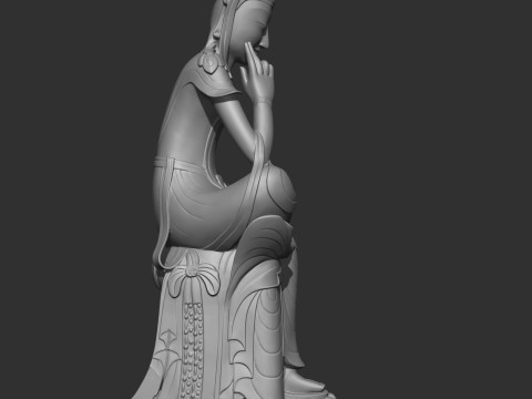 Gilt-bronze Maitreya in Meditation 78 3D print model 3D प्रिंट मॉडल