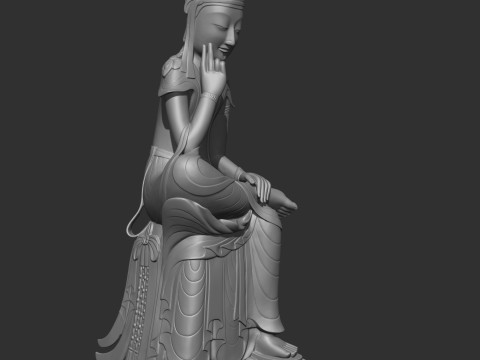 Gilt-bronze Maitreya in Meditation 78 3D print model 3D प्रिंट मॉडल