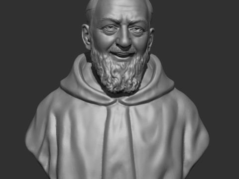 Padre Pio 3D print model 3D Baskı Modeli