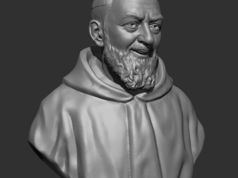 Padre Pio 3D print model Model Cetak 3D