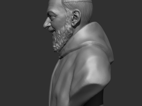 Padre Pio 3D print model Model Cetak 3D