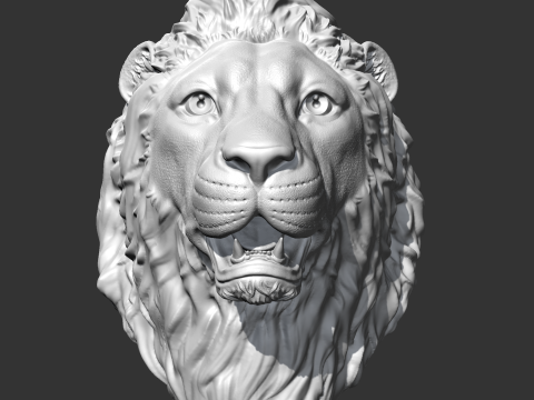 Lion Head AM01 3D print model 3D-Druckmodell
