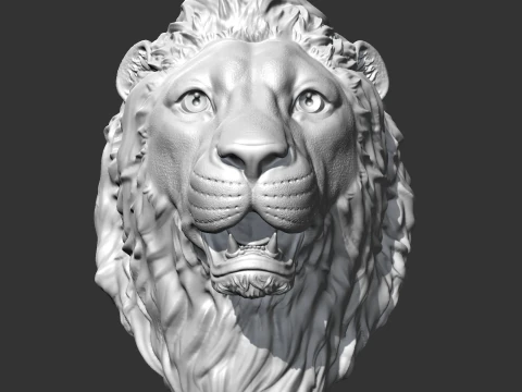 Левова голова AM01 3D друкована модель 3D Принт Модель