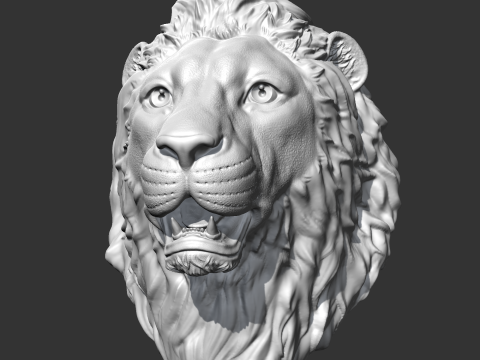 Lion Head AM01 3D print model Modelo de Impressão 3D