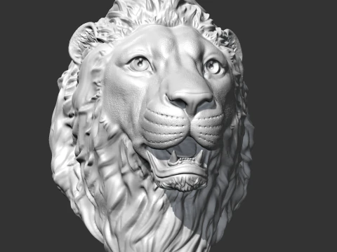 Lion Head AM01 3D print model 3D Print Model