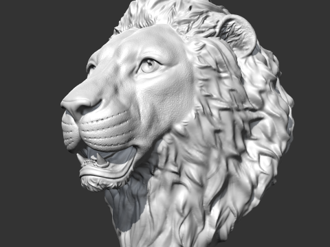 Lion Head AM01 3D print model Modelo de Impressão 3D