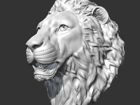 Lion Head AM01 3D print model 3D Print Model