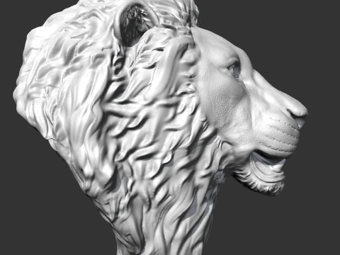 Lion Head AM01 3D print model 3D Print Model