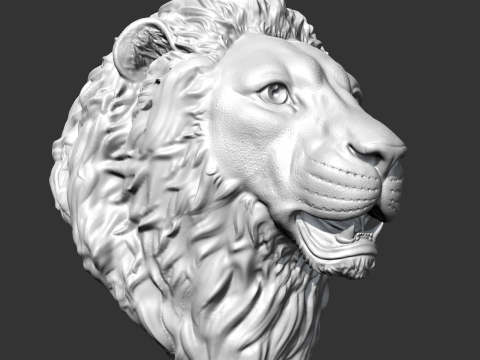 Lion Head AM01 3D print model Modelo de Impressão 3D