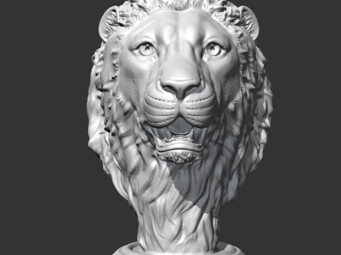 Lion Head AM01 3D print model Modelo de Impressão 3D