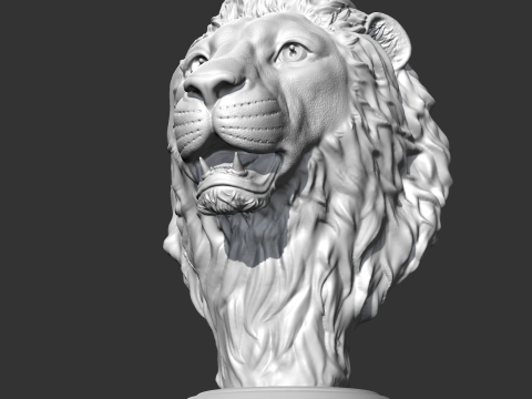 Lion Head AM01 3D print model Modelo de Impressão 3D