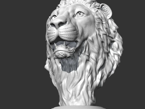 Lion Head AM01 3D print model 3D Print Model