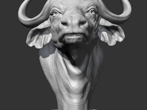 Buffalo Head AM03 3D print model 3D Print Model