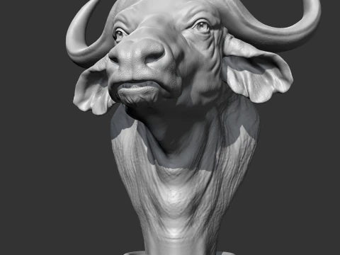 Buffalo Head AM03 3D print model 3D Print Model