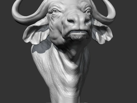 Buffalo Head AM03 3D print model 3D Print Model