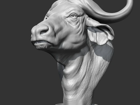 Buffalo Head AM03 3D print model 3D Print Model