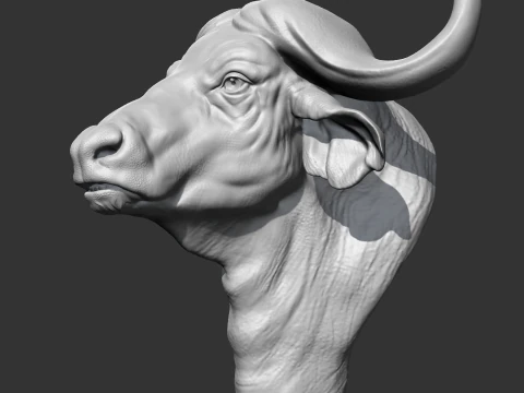 Buffalo Head AM03 3D print model 3D Print Model
