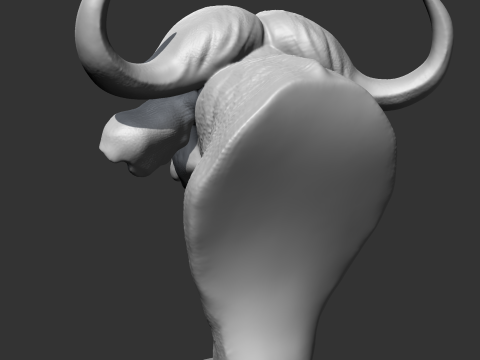 Buffalo Head AM03 3D print model Modèles 3D en vedette