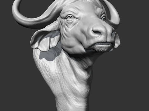 Buffalo Head AM03 3D print model 3D Print Model