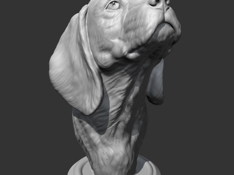 Beagle Head AM04 3D print model 3D Baskı Modeli
