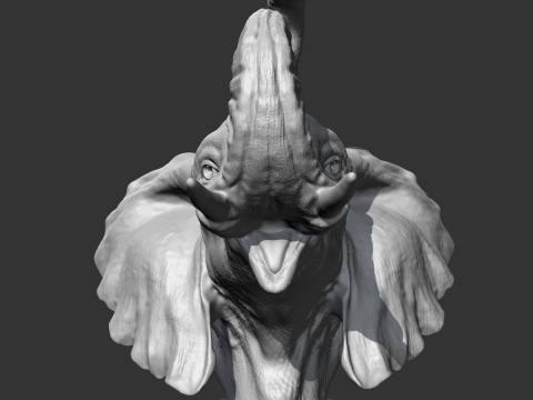 Elephant Head AM05 3D print model Modèles 3D en vedette