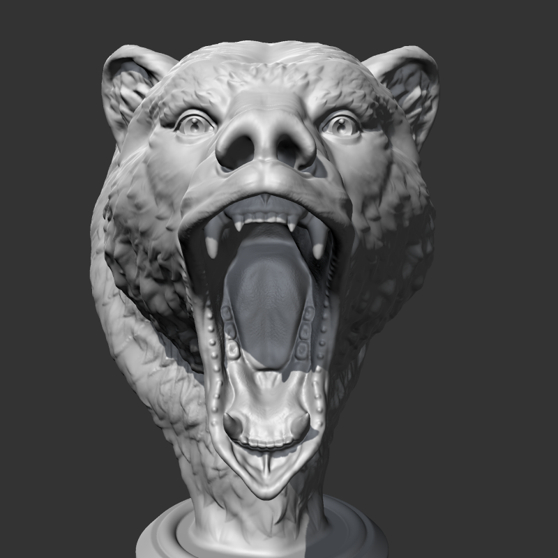 Grizzly Bear Head AM06 3D print model 3D Принт Модель .c4d .max .obj .3ds .fbx .stl .blend