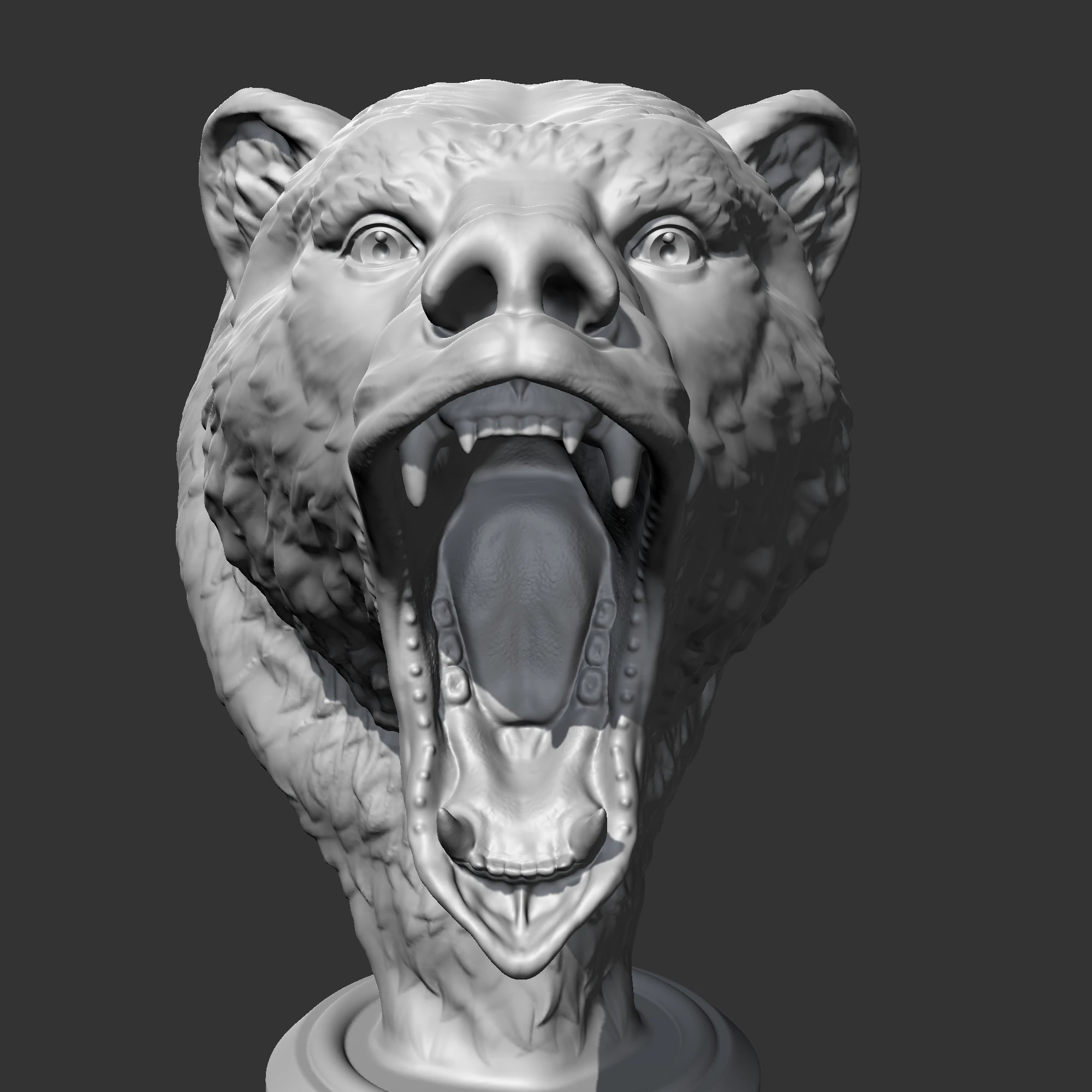 Grizzly Bear Head AM06 3D print model 3D Print Model .c4d .max .obj .3ds .fbx .stl .blend 