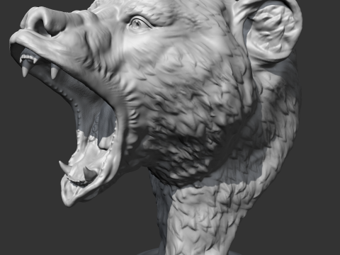Grizzly Bear Head AM06 3D print model 3D Принт Модель