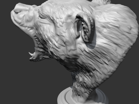 Grizzly Bear Head AM06 3D print model 3D Принт Модель