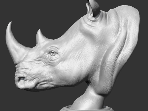 Rhino Head AM12 3D print model 3D Print Model