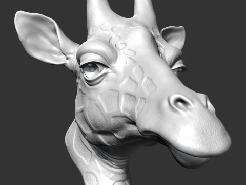 Cabeza de jirafa AM13 Modelo de impresi&oacute;n 3D Modelo de impresión 3D