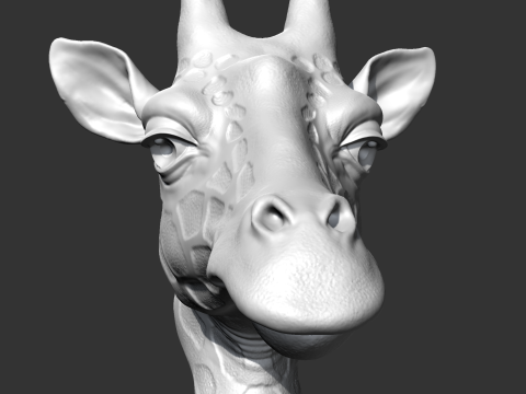 Giraffe Head AM13 3D print model Modelo de Impressão 3D