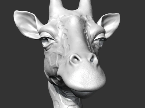 Giraffe Head AM13 3D print model 3D Print Model