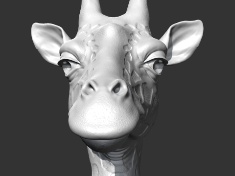 Giraffe Head AM13 3D print model Modelo de Impressão 3D