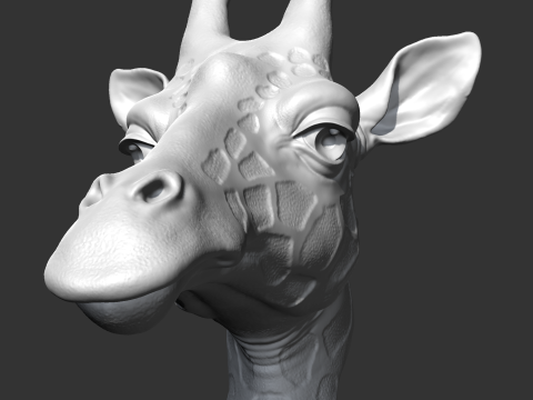 Giraffe Head AM13 3D print model Modelo de Impressão 3D