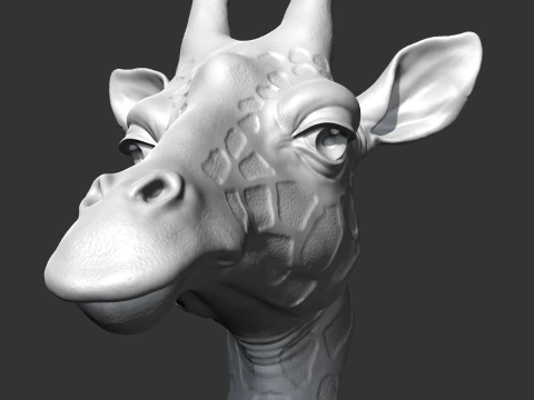 Giraffe Head AM13 3D print model 3D Print Model