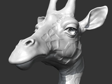 Giraffe Head AM13 3D print model 3D Print Model