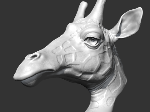 Giraffe Head AM13 3D print model Modelo de Impressão 3D